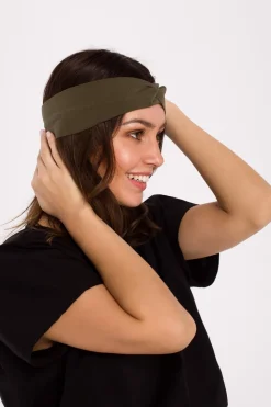 Clearance Opaska na głowę z przeplotem - khaki Akcesoria