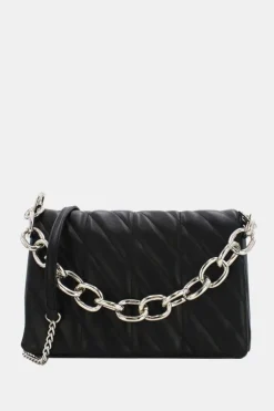 Clearance Pikowana torebka typu crossbody Hannah - czarna Torebki|Akcesoria