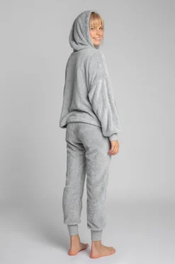 Online Puzowa buza z kapture - popieata Odzież Casualowa|Bluzy