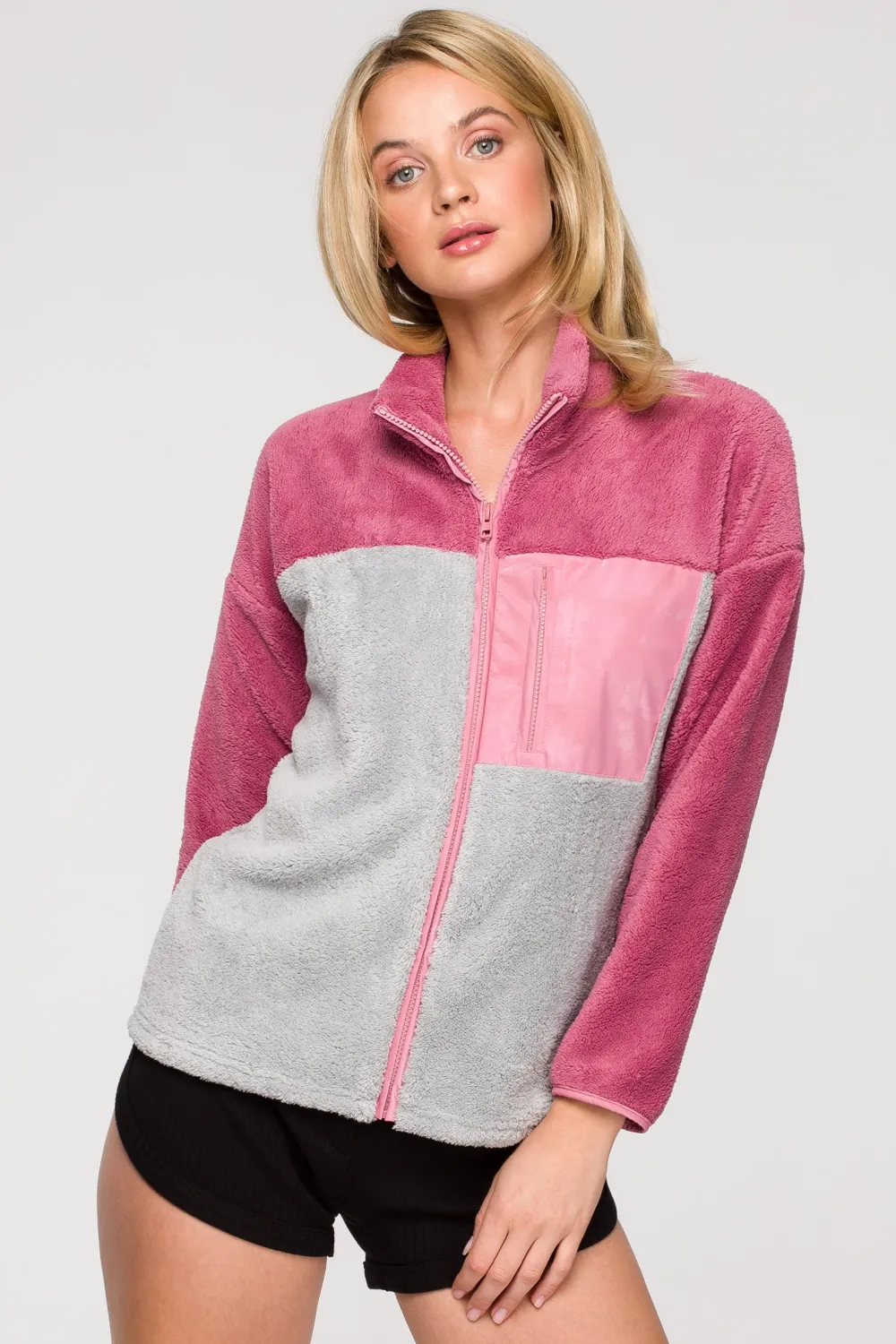 New Puzowa buza z zakie - ode 2 Odzież Casualowa|Bluzy