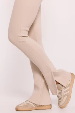 Best Prążkowane egginy z rozcięciai – piakowe Legginsy|Odzież Casualowa