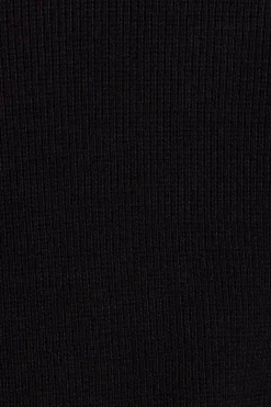 New Prążkowane egginy z rozcięciai – czarne Legginsy|Odzież Casualowa