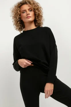 Outlet Prota buza daka z dzianiny - czarna Odzież Casualowa|Dobry Skład