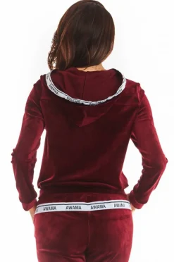 Hot Rozpinana buza z kapture - bordowa Odzież Casualowa|Bluzy