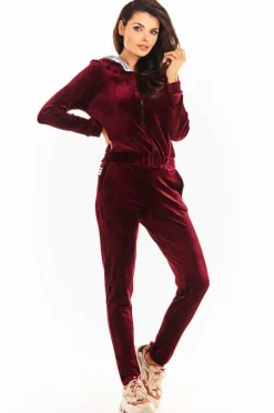 Hot Rozpinana buza z kapture - bordowa Odzież Casualowa|Bluzy