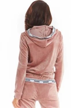 Hot Rozpinana buza z kapture - różowa Odzież Casualowa|Bluzy