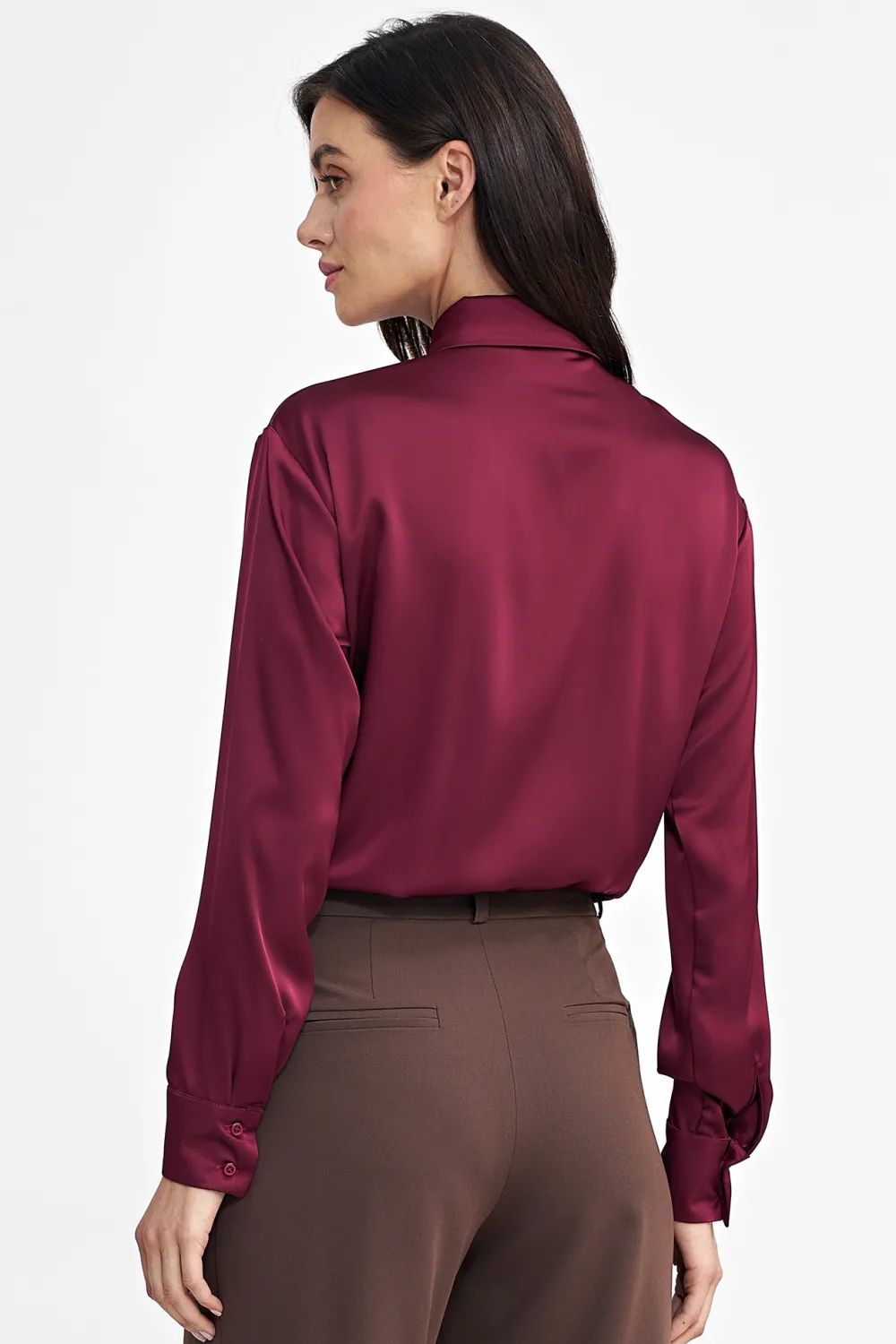 New atynowa kozua body z kołnierzykie – bordowa Koszule|Body