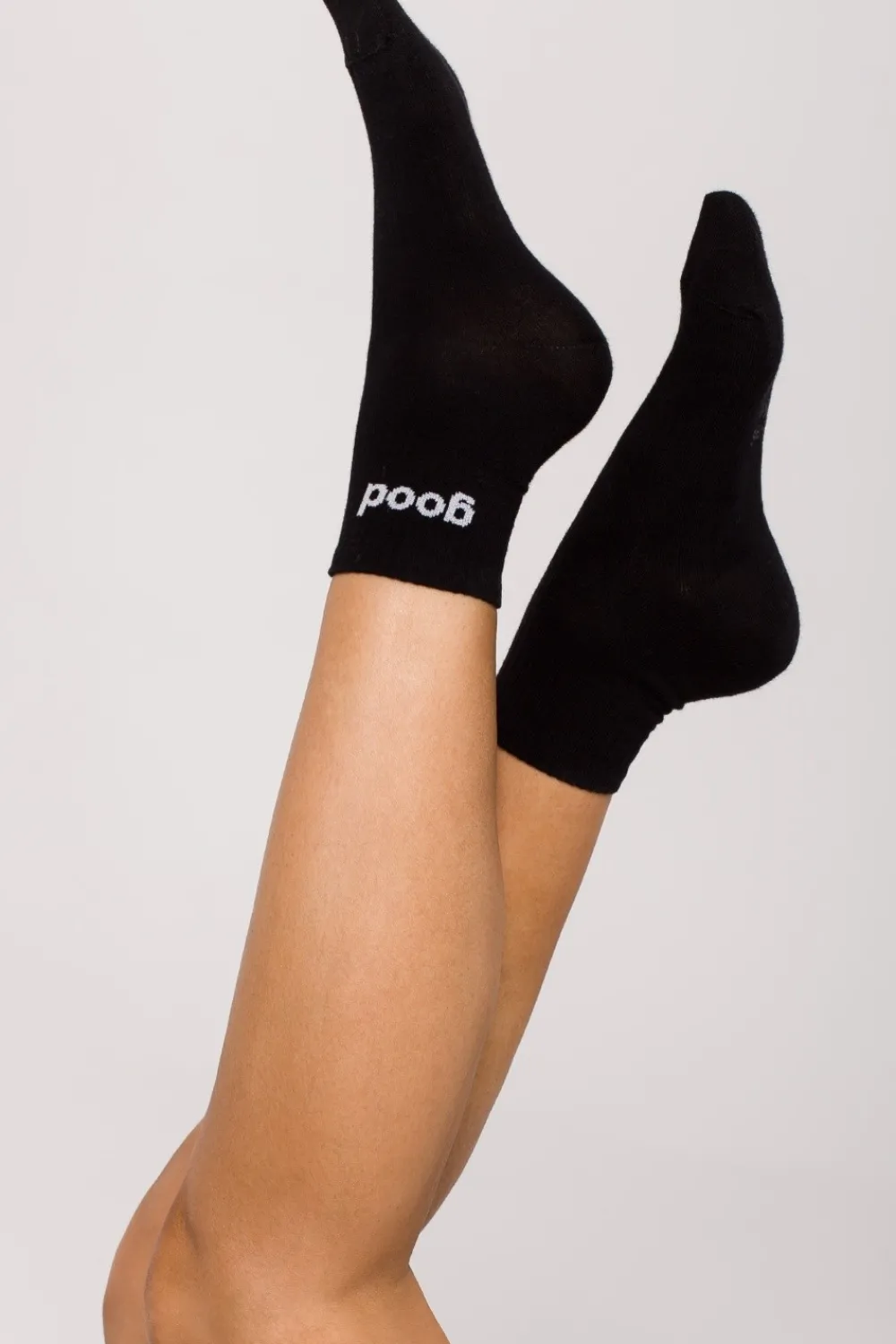 New Skarpety unisex z napisem "good vibes" - czarne Akcesoria