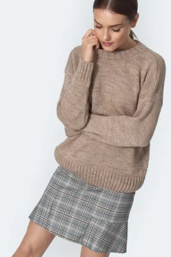 Outlet pódnica z fabanką w kratę - wzór Odzież Casualowa|Spódnice