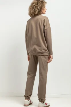 Hot podnie dreowe typu jogger - cappuccino Odzież Casualowa|Dobry Skład