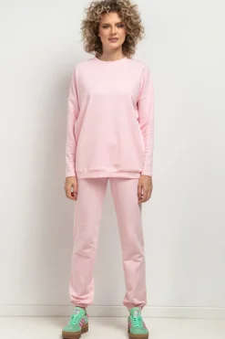Discount podnie dreowe typu jogger - janoróżowe Odzież Casualowa|Kolory I Printy Sezonu