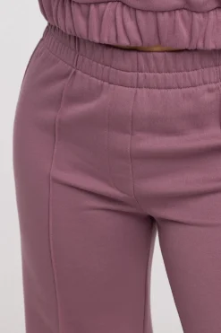 Discount podnie dreowe z nogawkai typu wide eg - wrzoowe Odzież Casualowa|Dobry Skład