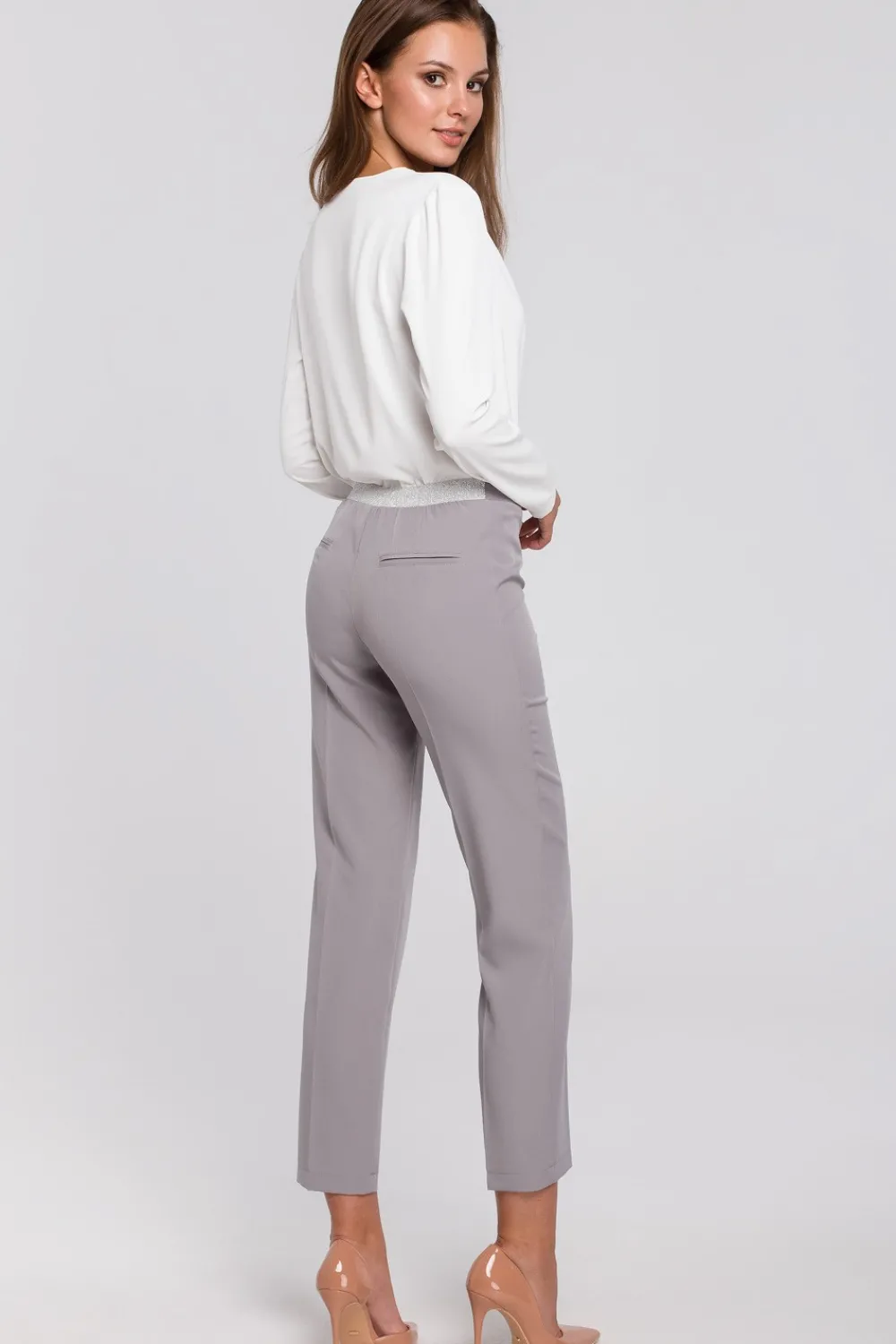 Discount podnie na kant z guą w paie - zare Spodnie