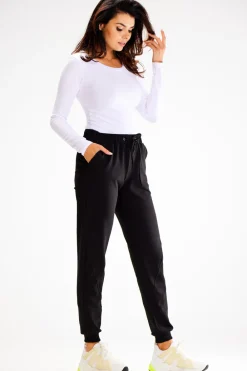 New podnie typu jogger z kiezeniai - czarne Spodnie
