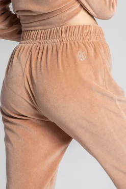 Best podnie typu jogger z weuru - beżowe Odzież Casualowa|Spodnie