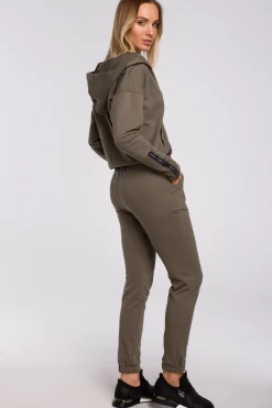 Sale podnie z apae - khaki Odzież Casualowa|Spodnie