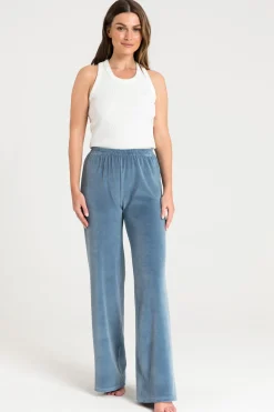 Clearance podnie z zerokii nogawkai - niebiekie Odzież Casualowa|Spodnie