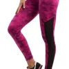 Outlet Sportowe legginsy FIT z czarną wstawką na łydce Legginsy