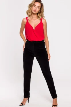 Discount tyowe zyfonowe body - czerwone Body|Bluzki