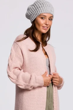 Hot Stylowy ciepły beret - szary Akcesoria