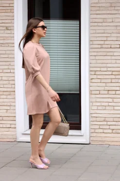 Discount ukienka dreowa z bufiatyi rękawai - occa Sukienki Dzianinowe|Sukienki