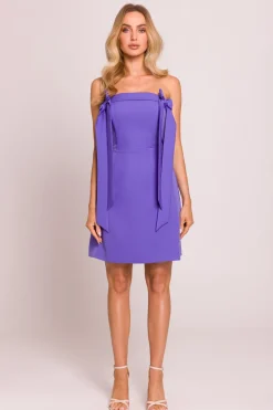 Best ukienka goretowa z kokardkai - janofioetowa Sukienki Na Wiosnę|Mini