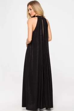 Online Sukienka maxi z dekoltem typu halter - czarna Sukienki Wieczorowe|Sukienki