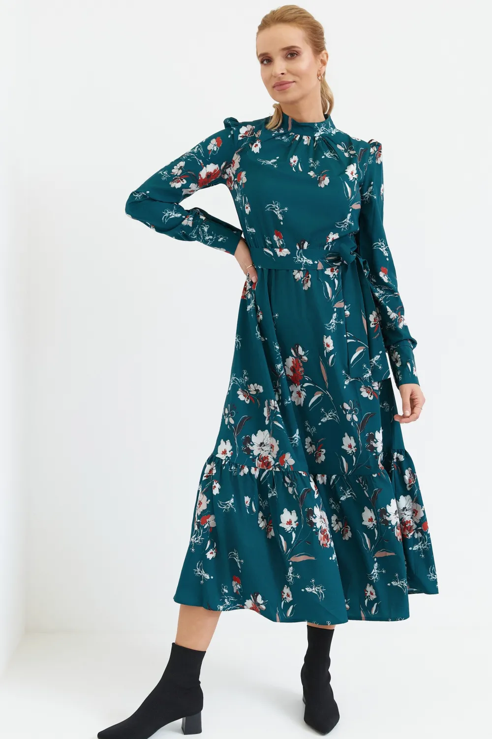 Discount ukienka axi z fabaną i nadrukie - zieona Maxi