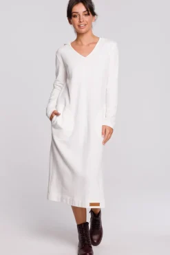 Discount ukienka axi z kapture - ecru Sukienki Dzianinowe|Sukienki