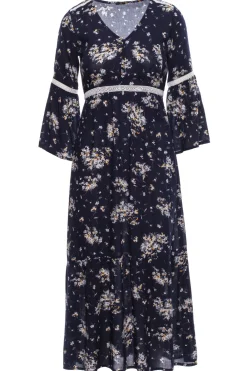 Hot Sukienka maxi z koronkowymi wstawkami - model 4 OUTLET Sukienki