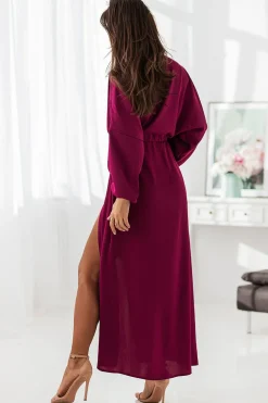 Hot Sukienka maxi z luźnym i zwiewnym dołem - jagoda Dobry Skład|Sukienki