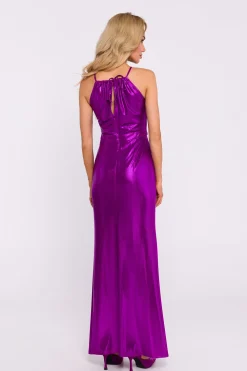 Clearance ukienka axi z wyoki rozcięcie - purpurowa Maxi|Sukienki