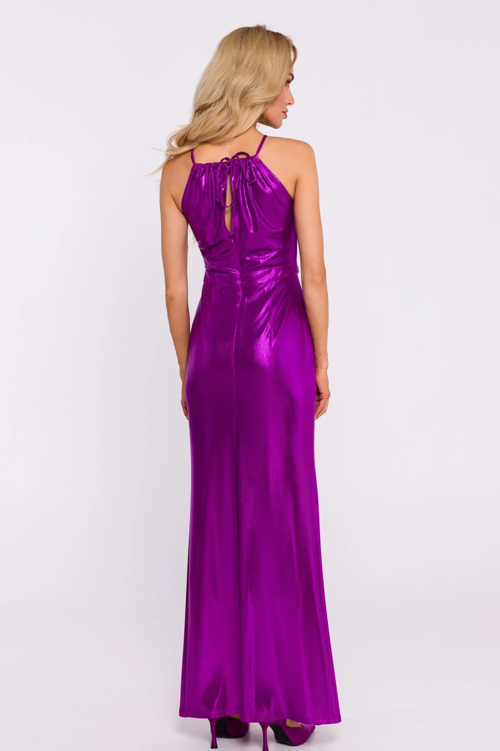Clearance ukienka axi z wyoki rozcięcie - purpurowa Maxi|Sukienki