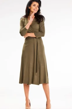 New ukienka idi o kopertowej górze - khaki Sukienki