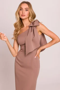 Clearance ukienka na jedno raię z kokardą - okka Sukienki Na Wiosnę|Midi