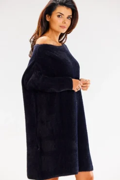 Online Sukienka oversize z długimi rękawami - czarna Sukienki