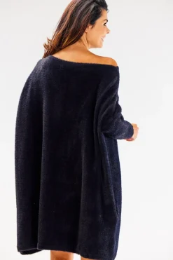 Online Sukienka oversize z długimi rękawami - czarna Sukienki