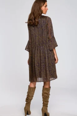 New ukienka zyfonowa w grozki - ode 3 Sukienki Koktajlowe|Sukienki
