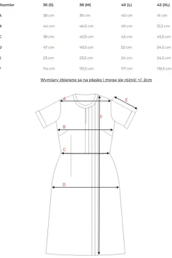 Outlet ukienka trapezowa z zakładkai na boku - łooiowa Sukienki|Midi