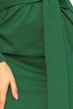 New ukienka z długi rękawe i pakie - zieeń butekowa Mini|Sukienki
