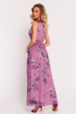 Clearance ukienka z nadrukie z rozcięcie na nogę - ode 3 Sukienki Wieczorowe|Sukienki