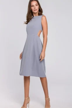 Hot Sukienka z odkrytymi plecami - kolor gołębi OUTLET Sukienki
