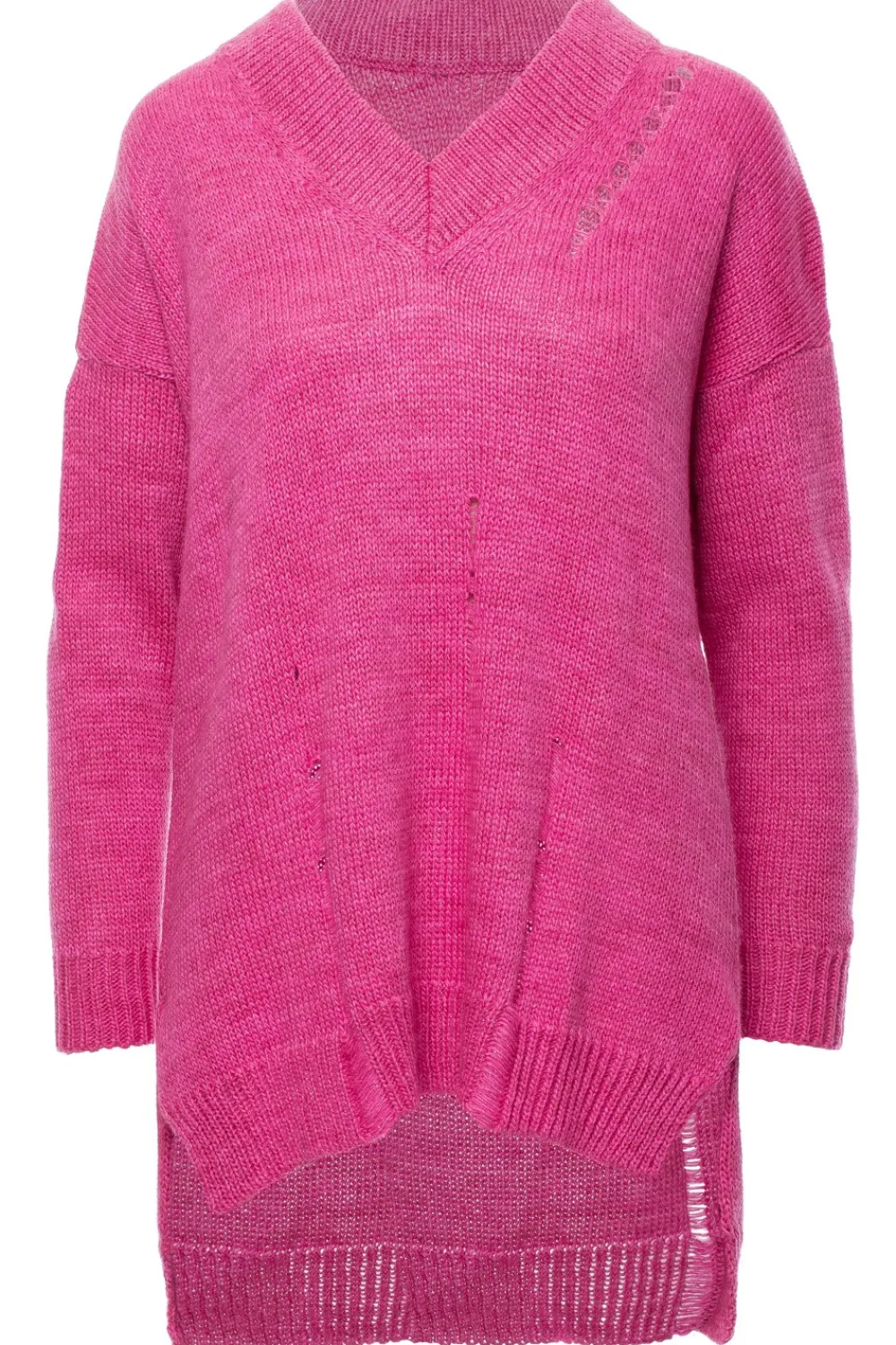 New Sweter z dziurami - różowy Swetry
