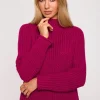 Clearance Sweter z golfem - różowy Swetry