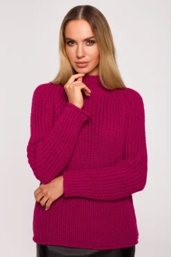 Clearance Sweter z golfem - różowy Swetry