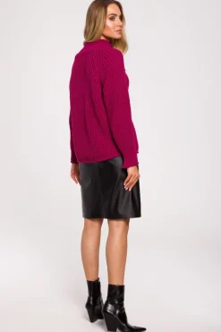 Clearance Sweter z golfem - różowy Swetry
