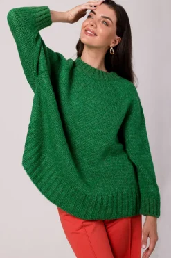 Clearance Sweter z nietoperzowymi rękawami - szmaragdowy Swetry