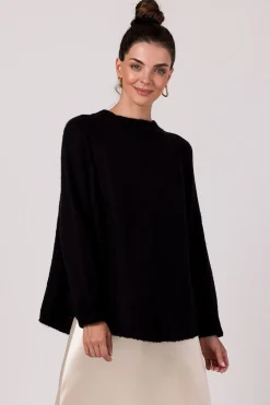 Clearance Sweter z nietoperzowymi rękawami - czarny Swetry