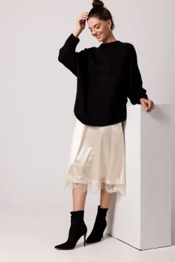 Clearance Sweter z nietoperzowymi rękawami - czarny Swetry