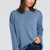 New Sweter z oczkami - niebieski Swetry